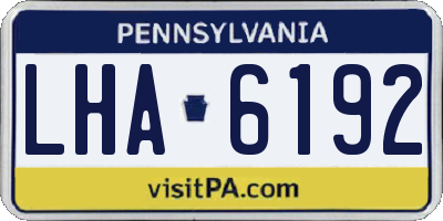 PA license plate LHA6192
