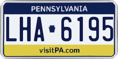 PA license plate LHA6195