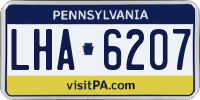 PA license plate LHA6207