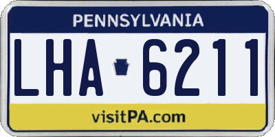 PA license plate LHA6211