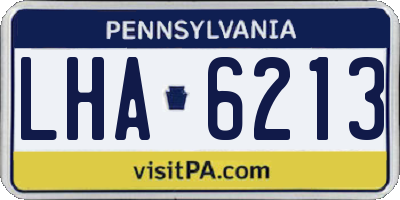 PA license plate LHA6213