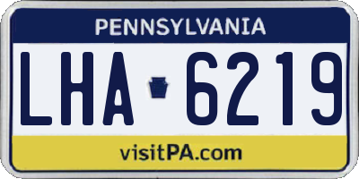 PA license plate LHA6219