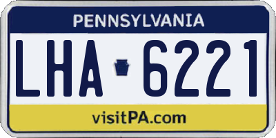 PA license plate LHA6221