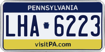 PA license plate LHA6223