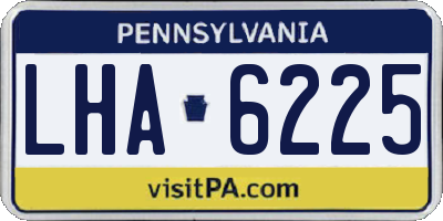 PA license plate LHA6225