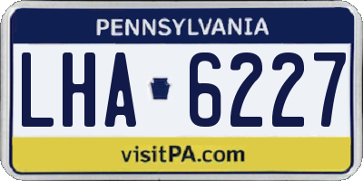 PA license plate LHA6227