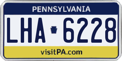 PA license plate LHA6228
