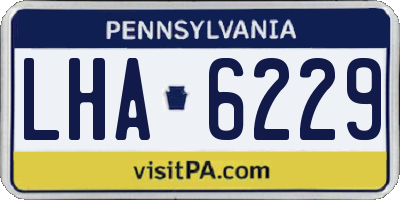 PA license plate LHA6229