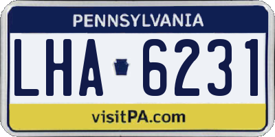 PA license plate LHA6231