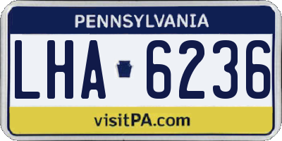 PA license plate LHA6236