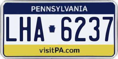 PA license plate LHA6237