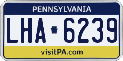 PA license plate LHA6239