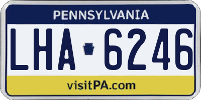 PA license plate LHA6246