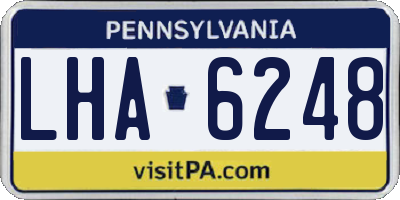 PA license plate LHA6248
