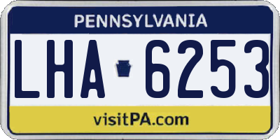 PA license plate LHA6253