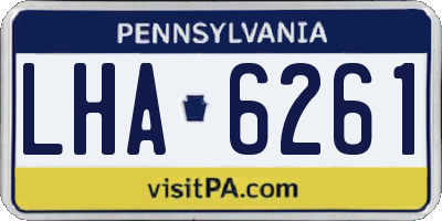 PA license plate LHA6261