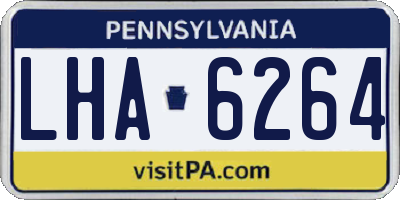 PA license plate LHA6264