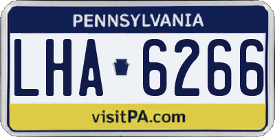 PA license plate LHA6266