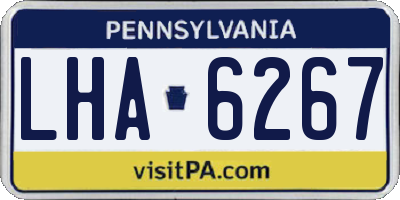 PA license plate LHA6267
