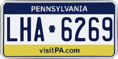 PA license plate LHA6269