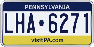 PA license plate LHA6271