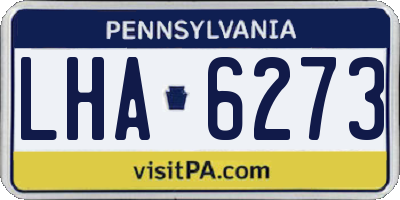 PA license plate LHA6273
