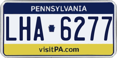 PA license plate LHA6277