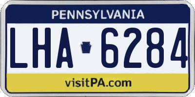 PA license plate LHA6284