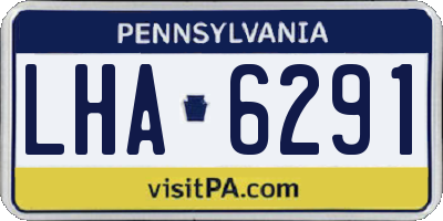 PA license plate LHA6291