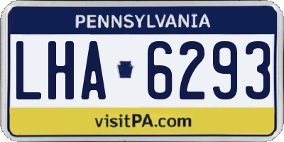 PA license plate LHA6293