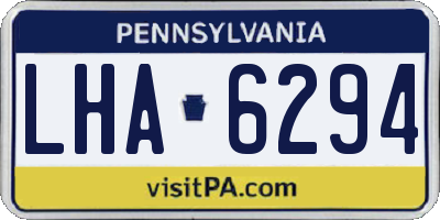 PA license plate LHA6294