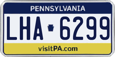 PA license plate LHA6299