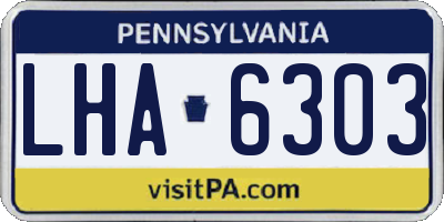 PA license plate LHA6303