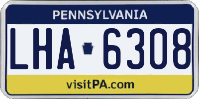 PA license plate LHA6308