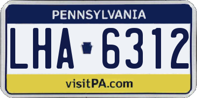 PA license plate LHA6312