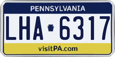 PA license plate LHA6317