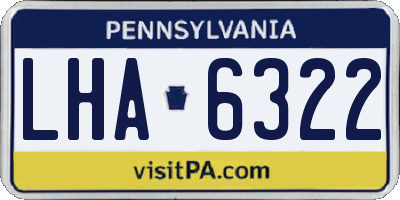 PA license plate LHA6322