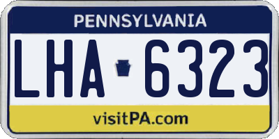 PA license plate LHA6323