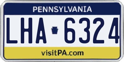 PA license plate LHA6324