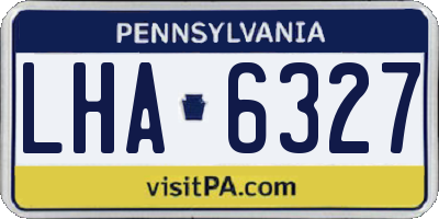 PA license plate LHA6327