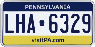 PA license plate LHA6329
