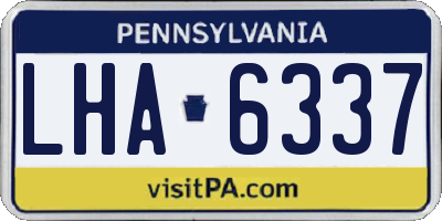 PA license plate LHA6337