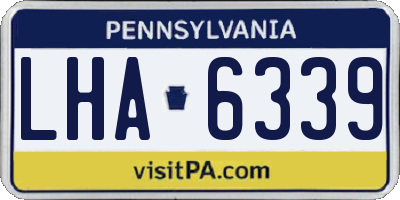 PA license plate LHA6339