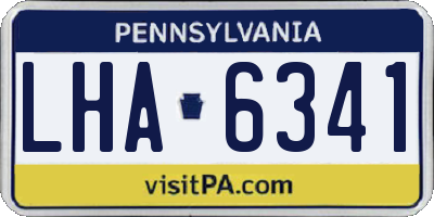 PA license plate LHA6341