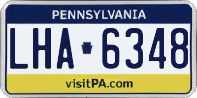 PA license plate LHA6348