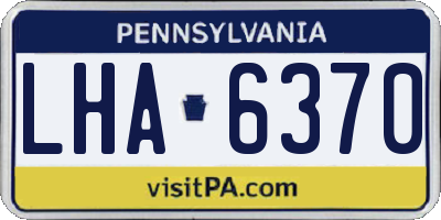 PA license plate LHA6370