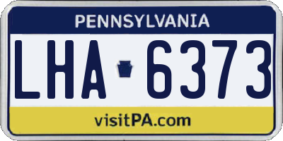 PA license plate LHA6373
