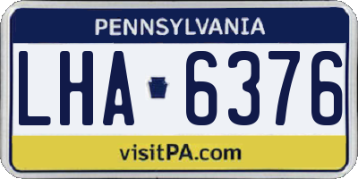 PA license plate LHA6376
