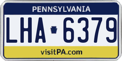 PA license plate LHA6379