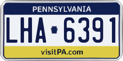 PA license plate LHA6391